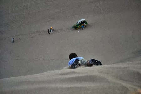 Sandboarding in Paracas, Peru