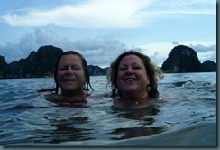 77 Mandy & Lucy Swimming In The South China Sea In Halong Bay Vietnam August 2011