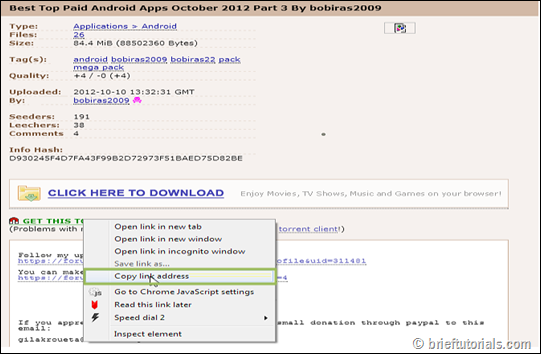 torrent download instruction