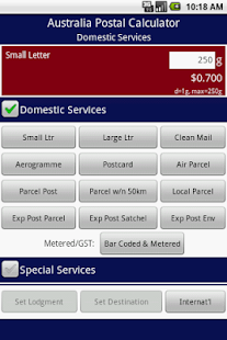 Australia Postage Calculator Screenshots 1