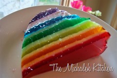 Rainbow Ribbon Jell-O Salad