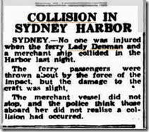 collision with ship