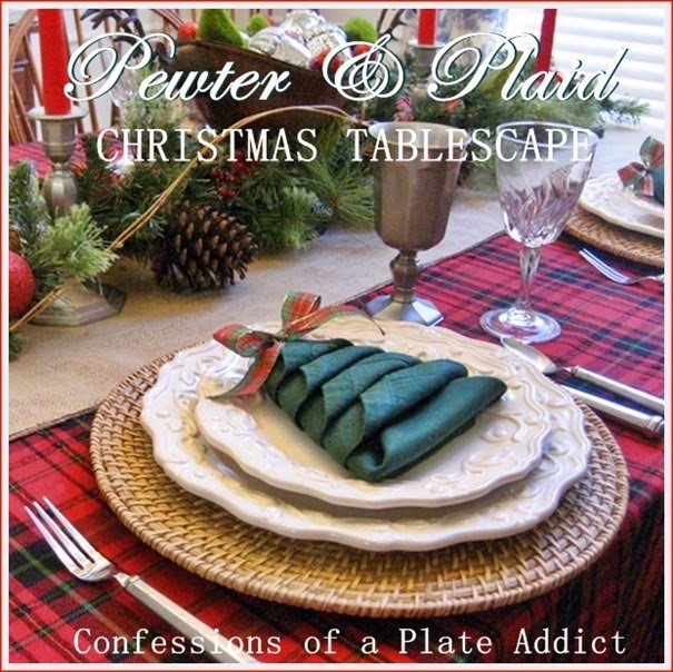 CONFESSIONS OF A PLATE ADDICT Pewter and Plaid Christmas Tablescape CONFESSIONS OF A PLATE ADDICT Pewter and Plaid Christmas Tablescape
