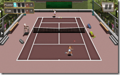 مباراة تنس نسائية على ملاعب حمرة فى لعبة Holic Tennis للأندوريد
