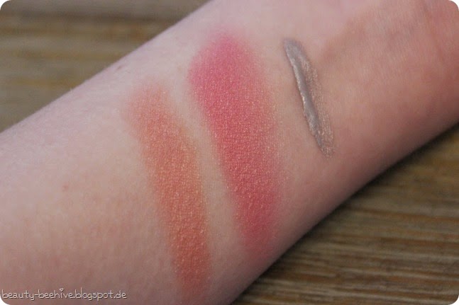 alverde fablulous fifties le kollektion haul shopping einkauf swatches blush blushes rouge rouges dizzy peach lolli pink tease me grey eyeliner swatches swatch review 4 (2)