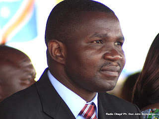 Julien Paluku le 8/3/2012 à Goma. Radio Okapi/ Ph. John Bompengo