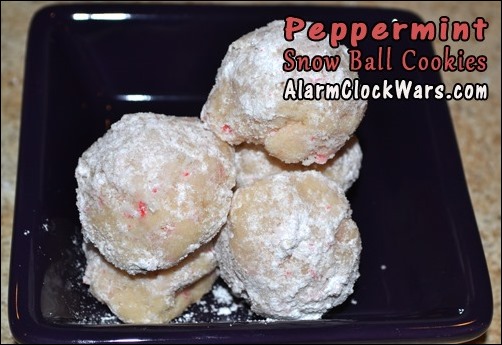 peppermint snow ball cookies