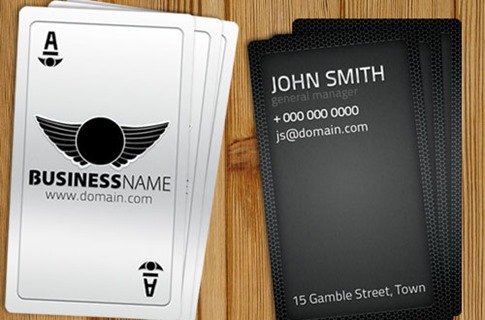 Playing Card Business Card Free Template