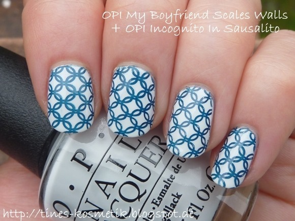 OPI My Boyfriend Scales Walls Stamping 2