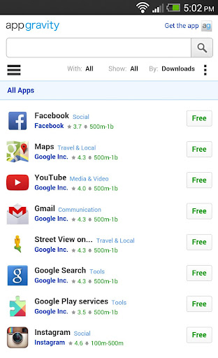 Appgravity App Search