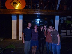 With Paulina, Blanca, and Daniel outside of CasaKiwi in Medellin.