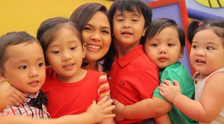 Judy Ann Santos and the babies at the Baby Dome