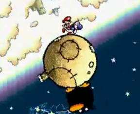 A Lua de Yoshi's Island. E você ainda fica tonto jogando Super Mario Galaxy...