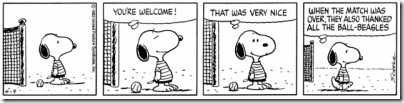 1903-04-09 - Snoopy as a tennis ball beagle