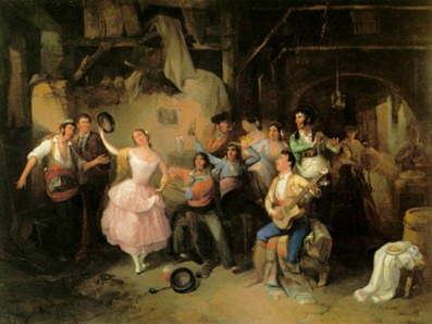 Juerga flamenca en la feria (1854)