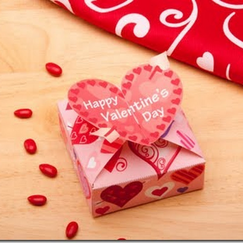 Caja para imprimir corazón San Valentín