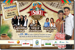Abertura do Forró Siri 2012 acontece dia 1º de junho