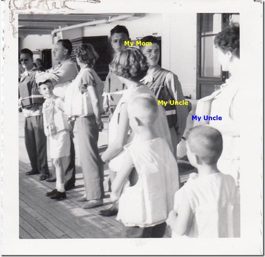Lifeboat Drill on board the S.S. Brazil July 1952