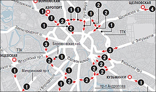 Где можно ездить на газели в москве без пропуска карта