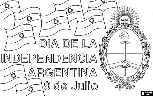 9 de Julio independencia argentina dibujos para colorear