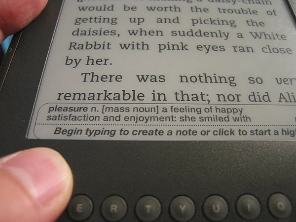 Kindle: instant dictionary