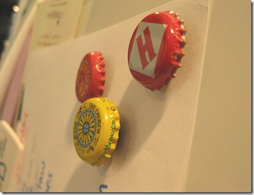 bottle cap magnets. upcycled beer bottle tops (1)