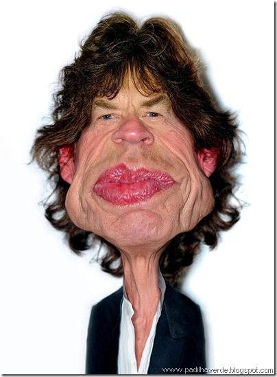 Caricatura Rolling Stones -  Mick Jagger