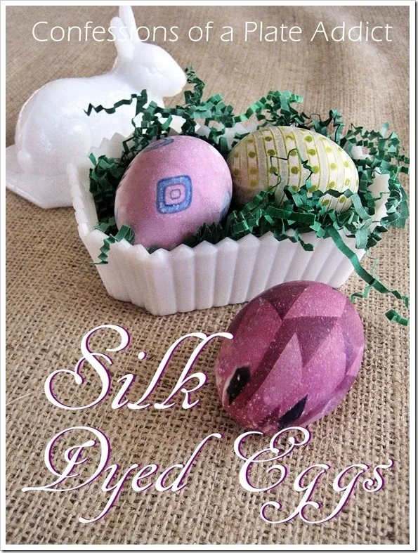CONFESSIONS OF A PLATE ADDICT {Silk Tie} Dyed Eggs