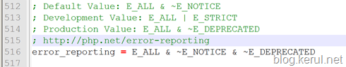 error_reporting dalam PHP.INI