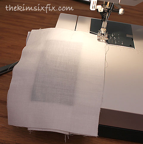 Sewing right sides together