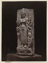 Eight armed Durga slaying the demon Mahisha. Dieng Plateau, Wonosobo district, Central Java province 9th- 10th century