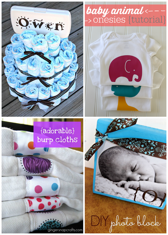 baby gift ideas at GingerSnapCrafts.com
