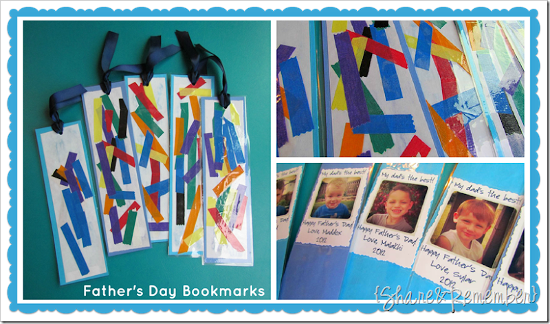 Father’s Day Painted Cards & Tape Collage Bookmarks