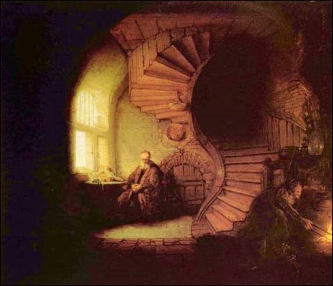 Rembrandt, O filósofo em meditação, 1632