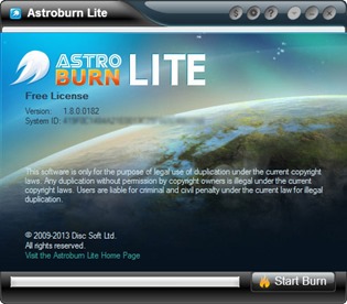 Astroburn Lite Free Discs and Image Burning