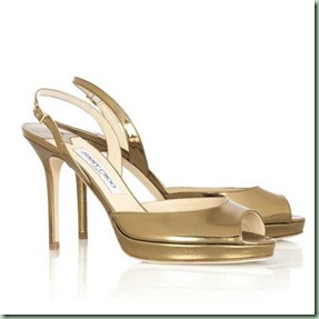 jimmy choo gold slingbacks