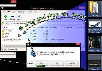 Drag & drop File, Folder to Winrar or 7zip