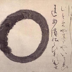 Hakuin, (probably representing sunyata (void) or the universal)