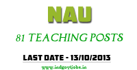 NAU Teaching Posts 2013