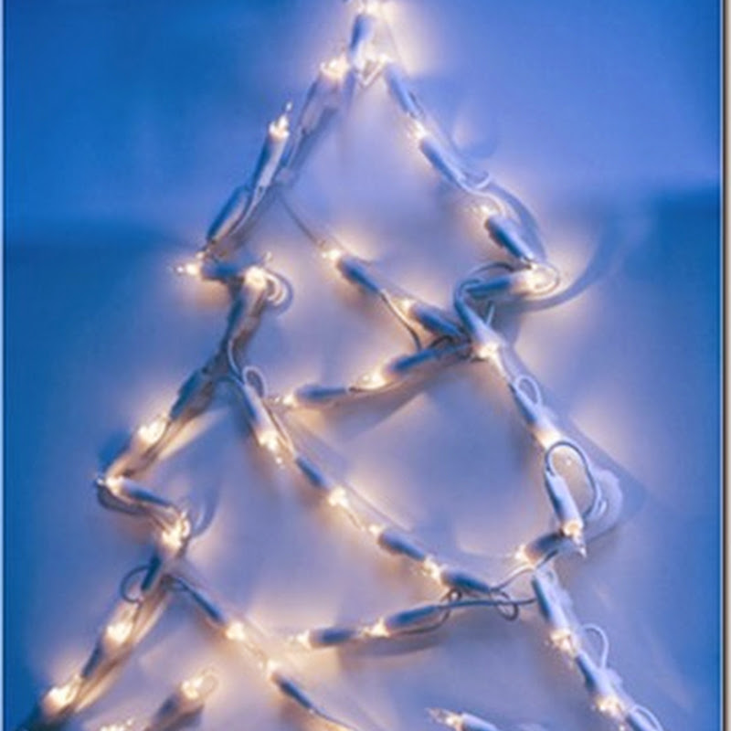 Árbol de Navidad hecho con luces