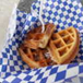  reminded me of a summertime carnival amongst brightly colored vendors selling an assortment of f Nana G's Waffles too Chicken at Atlanta Food Truck park