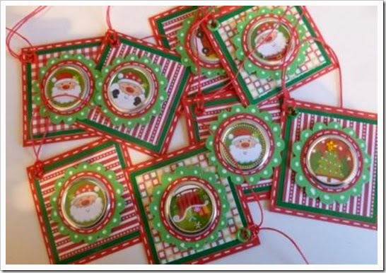 Bright Christmas Tags, Foil Christmas Stickers