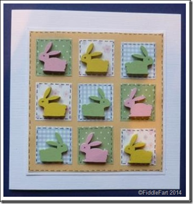 9 square Easter Bunny Card