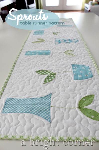 sprouts table runner and topper pattern