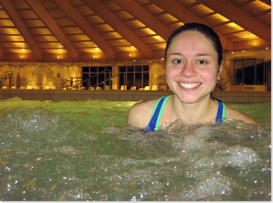 girl in jacuzzi pool