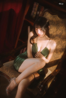 Coser@香草喵露露 No.046 杨枝甘露 绿色连衣裙