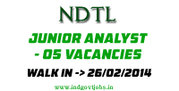 NDTL-Jobs-2014 NDTL-Jobs-2014