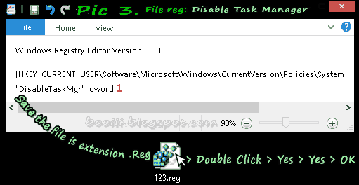 Disable  Task Manager with file.reg