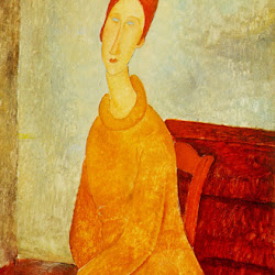 Modigliani, Jeanne Hebuterne With Yellow Sweater 1918
