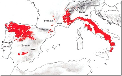 mapa españa-francia-italia